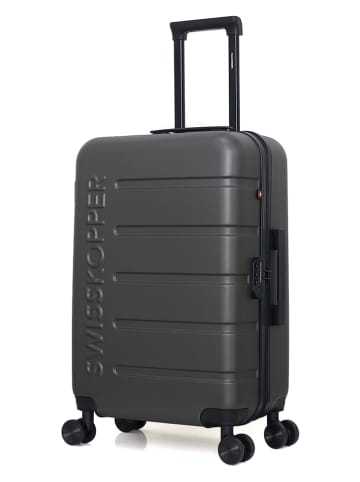 SWISS KOPPER Hardcase-trolley "Aigle" grijs - (B)41 x (H)65 x (D)26 cm