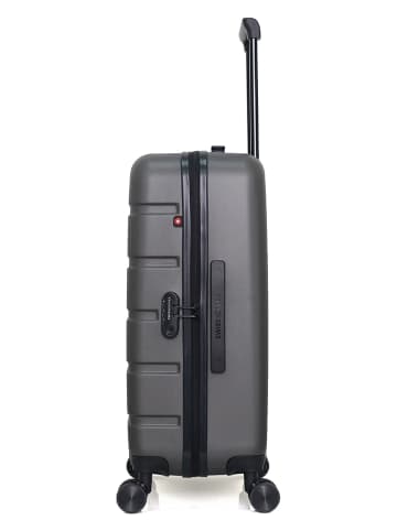 SWISS KOPPER Hardcase-Trolley "Aigle" in Grau - (B)41 x (H)65 x (T)26 cm