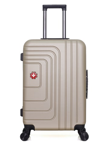 SWISS KOPPER Hardcase-Trolley "Rüti" in Beige - (B)41 x (H)65 x (T)26 cm