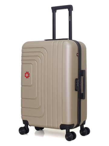 SWISS KOPPER Hardcase-Trolley "Rüti" in Beige - (B)41 x (H)65 x (T)26 cm