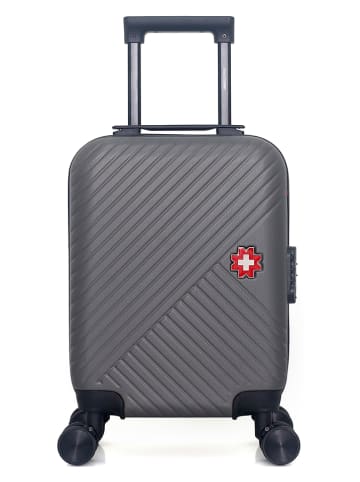 SWISS KOPPER Hardcase-Trolley "Spiez" in Grau - (B)32 x (H)42 x (T)20 cm