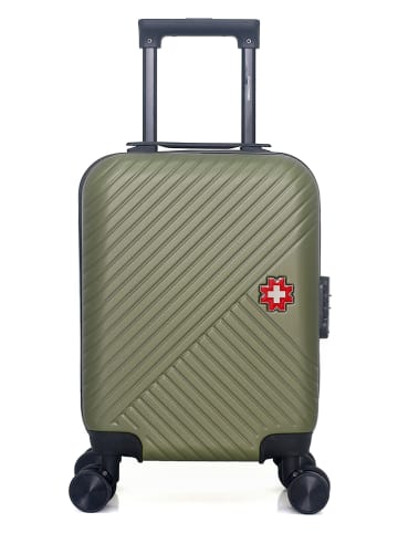 SWISS KOPPER Walizka "Spiez" w kolorze khaki - 32 x 42 x 20 cm