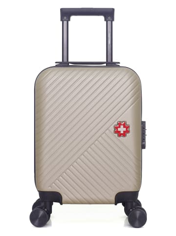 SWISS KOPPER Hardcase-Trolley "Spiez" in Beige - (B)32 x (H)42 x (T)20 cm
