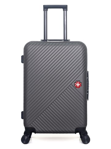 SWISS KOPPER Hardcase-Trolley "Spiez" in Grau - (B)41 x (H)65 x (T)26 cm