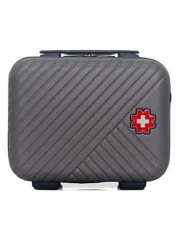 SWISS KOPPER Beautycase "Spiez" in Grau - (B)30 x (H)23 x (T)16 cm