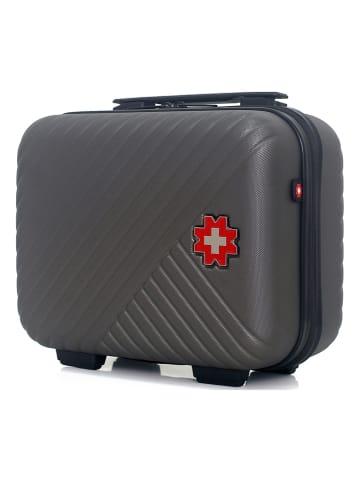 SWISS KOPPER Beautycase "Spiez" in Grau - (B)30 x (H)23 x (T)16 cm