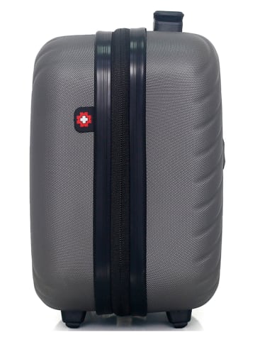 SWISS KOPPER Beautycase "Spiez" in Grau - (B)30 x (H)23 x (T)16 cm