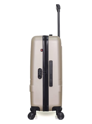 SWISS KOPPER Hardcase-Trolley "Uster" in Beige - (B)41 x (H)65 x (T)26 cm