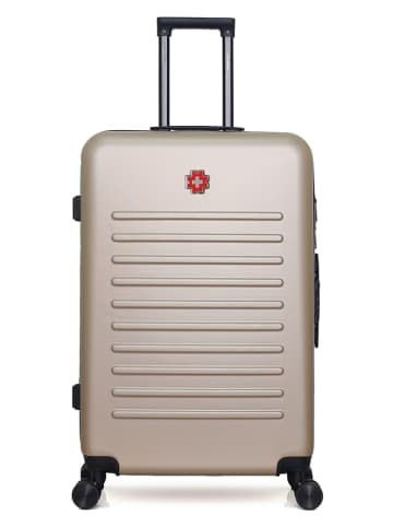 SWISS KOPPER Hardcase-Trolley "Wil" in Beige - (B)47 x (H)75 x (T)29 cm