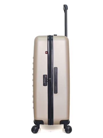 SWISS KOPPER Hardcase-Trolley "Wil" in Beige - (B)47 x (H)75 x (T)29 cm