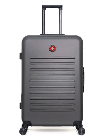 SWISS KOPPER Hardcase-Trolley "Wil" in Grau - (B)47 x (H)75 x (T)29 cm