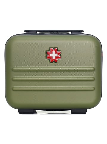 SWISS KOPPER Beautycase "Wil" in Khaki - (B)30 x (H)23 x (T)16 cm