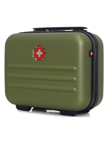 SWISS KOPPER Beautycase "Wil" in Khaki - (B)30 x (H)23 x (T)16 cm