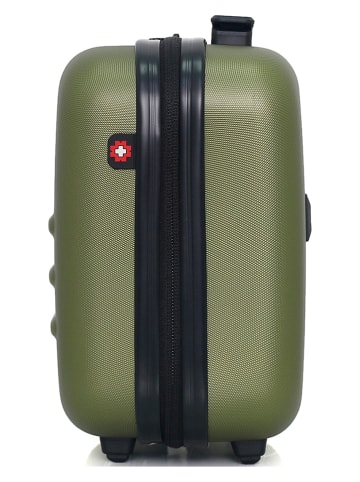 SWISS KOPPER Beautycase "Wil" in Khaki - (B)30 x (H)23 x (T)16 cm
