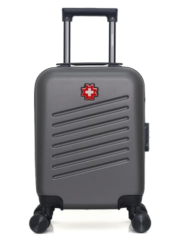 SWISS KOPPER Hardcase-Trolley "Zurich" in Grau - (B)32 x (H)42 x (T)20 cm