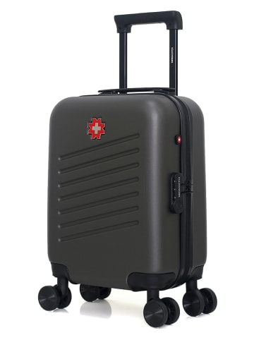 SWISS KOPPER Hardcase-Trolley "Zurich" in Grau - (B)32 x (H)42 x (T)20 cm
