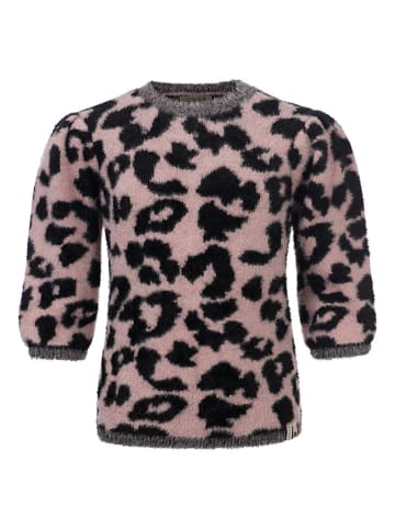 LOOXS 10 sixteen Sweter w kolorze jasnoróżowo-czarnym