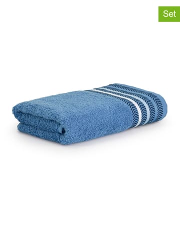 Möve 2-delige set: badhanddoeken blauw
