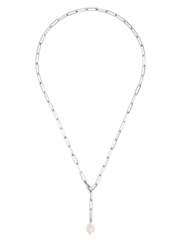 Steel_Art Ketting met parel - (L)55 cm