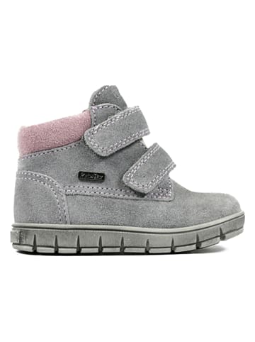 Richter Shoes Skórzane botki w kolorze szarym