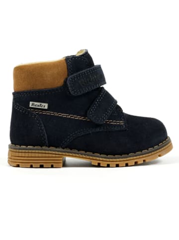 Richter Shoes Leren boots donkerblauw