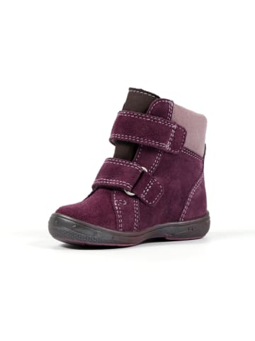 Richter Shoes Skórzane botki zimowe w kolorze fioletowym