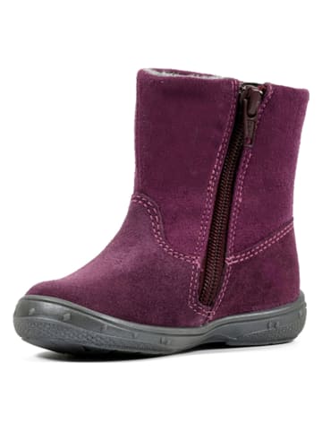 Richter Shoes Skórzane botki zimowe w kolorze fioletowym