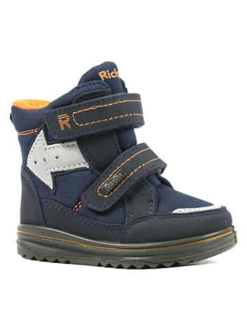 Richter Shoes Botki zimowe w kolorze pomarańczowo-granatowym
