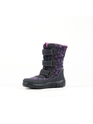 Richter Shoes Kozaki zimowe w kolorze granatowo-jasnoróżowym
