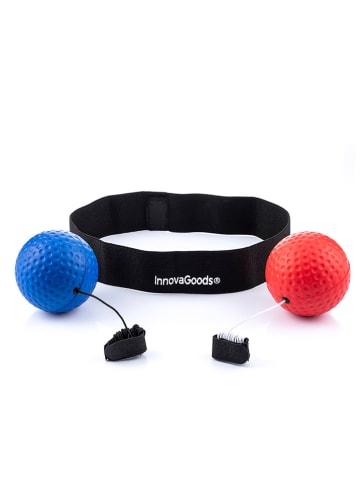 InnovaGoods Trainings- und Reflexball-Set in Schwarz/ Rot/ Blau