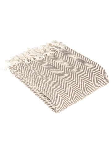 Clayre & Eef Plaid crème/beige - (L)150 x (B)125 cm