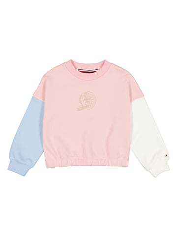 Tommy Hilfiger Sweatshirt in Rosa/ Hellblau