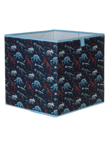lamino Pudełka (2 szt.) w kolorze błękitnym i granatowym - 33 x 33 x 33 cm