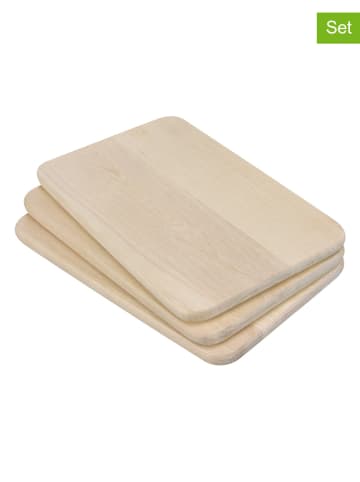 Chefware Deski (3 szt.) w kolorze jasnobrązowym do krojenia - 21,5 x 13,5 cm
