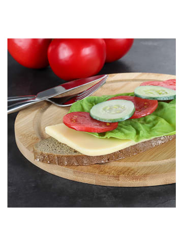 Chefware Deska w kolorze brązowym do krojenia - Ø 25 cm