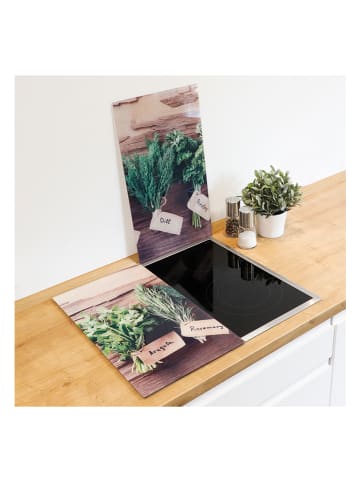 Chefware 2-delige set: fornuisafdekplaten meerkleurig - (L)52 x (B)30 cm