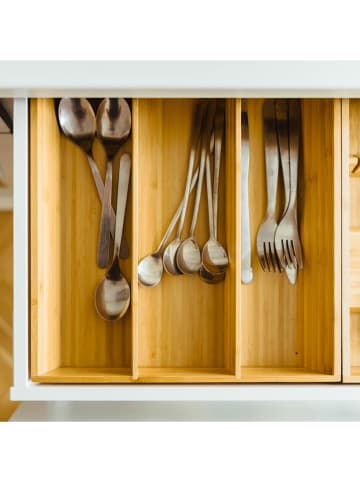 Chefware Pojemnik w kolorze jasnobrązowym na sztućce - 48 x 5,3 x 37 cm