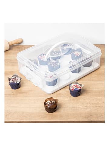 Chefware Muffin-Transportbox in Transparent - (B)34 x (H)11 x (T)26,5 cm