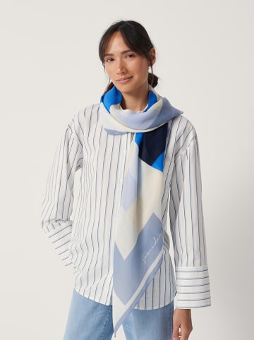 Someday Sjaal "Bernice" blauw/crème - (L)110 x (B)110 cm