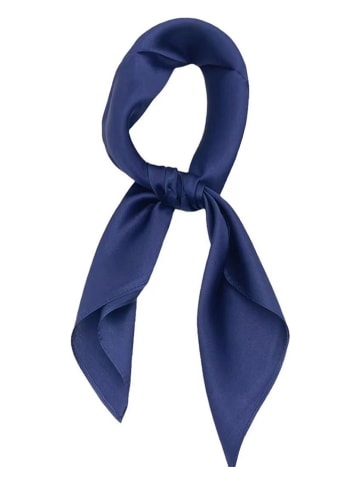 Made in Silk Zijden sjaal donkerblauw - (L)52 x (B)52 cm