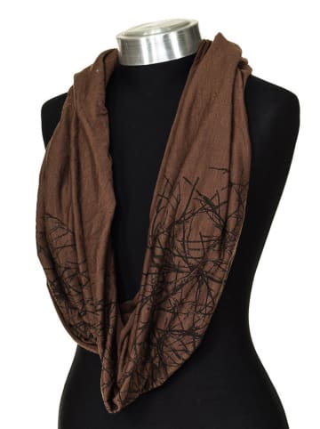 Buff Szal-koło w kolorze brązowym ze wzorem - (D)77 x (S)62 cm