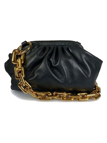 ORE10 Leren schoudertas zwart - (B)23 x (H)15 x (D)9 cm