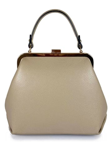 ORE10 Leren handtas "Ro" taupe - (B)25 x (H)22 x (D)10 cm