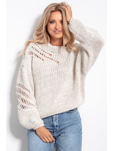 fobya Sweter w kolorze beżowym