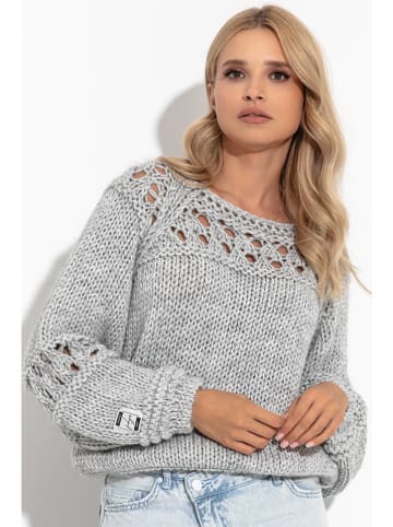 fobya Sweter w kolorze szarym