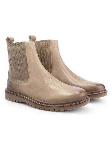 TRAVELIN' Leder-Chelsea-Boots "Ruca" in Taupe
