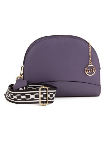 Mia Tomazzi Leren schoudertas "Marghera" paars - (B)26 x (H)20 x (D)8 cm