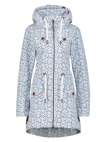 alife and kickin Winterparka "Charlotte" wit/lichtblauw/blauw