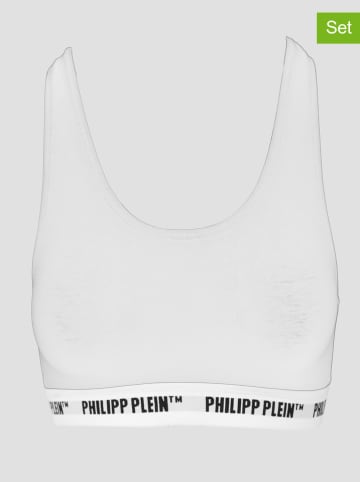 Philipp Plein 2-delige set: sportbeha's wit