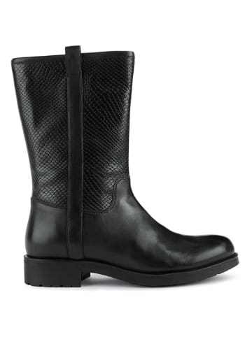 Geox Leder-Stiefel "Rawelle" in Schwarz